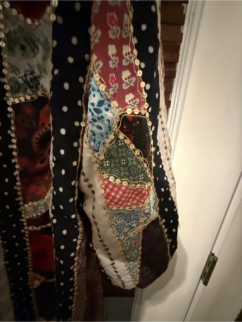Free People Kayla Duster/Patchwork Kimono Coat-Multicolor intricate details,sz S - Picture 10 of 12